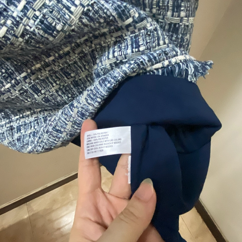 Váy vải tweed hàng xuất dư cắt mác size L 465601
