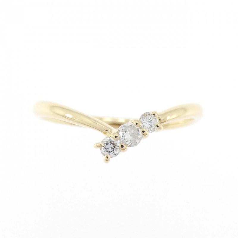 Nhẫn kim cương ba viên K18YG 0.10CT 668521