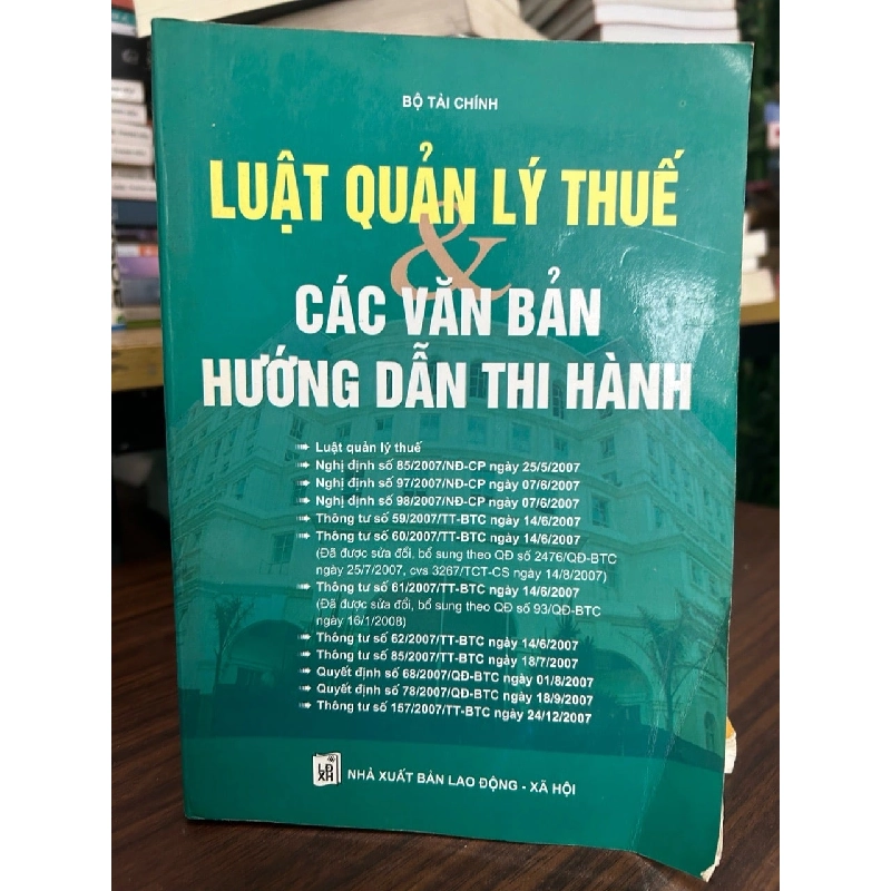 Luật quản lý thuế và các văn bản hướng dẫn thi hành -Bộ tài chính 797229