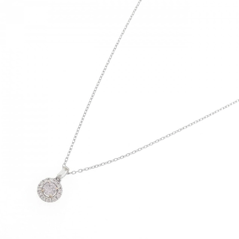 Dây chuyền kim cương hồng PT900/K18PG/PT850 0.139CT - Hàng hiệu Authentic 859018