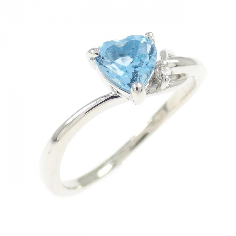 Nhẫn Blue Topaz Hình Trái Tim K14WG - Hàng hiệu Chính hãng 848706