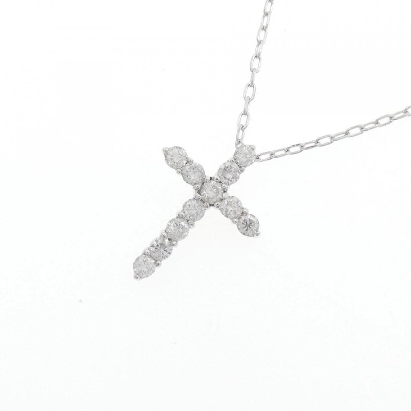 K18WG Dây chuyền kim cương chéo 0.30CT - Hàng hiệu Chính hãng 862988