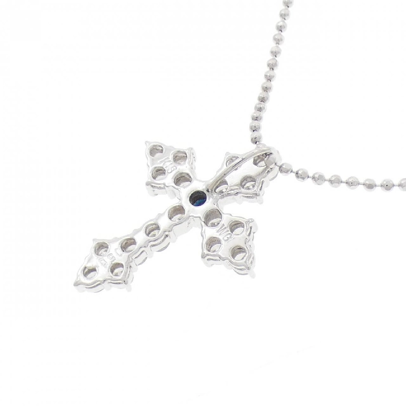 K18WG Dây chuyền kim cương chéo 0.50CT - Hàng hiệu Chính hãng 856808