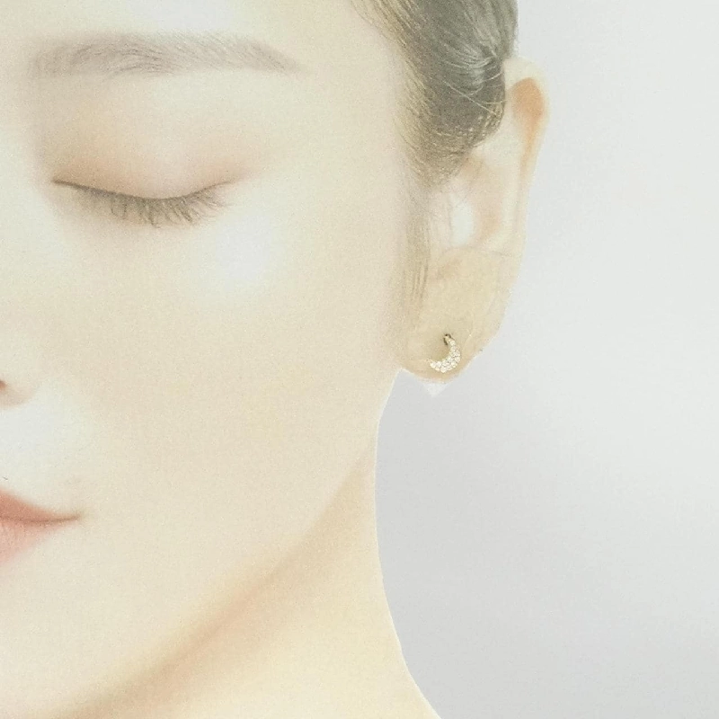 K18YG Mặt Trăng Bông Tai Kim Cương 0.20CT - Hàng hiệu Chính hãng 869720