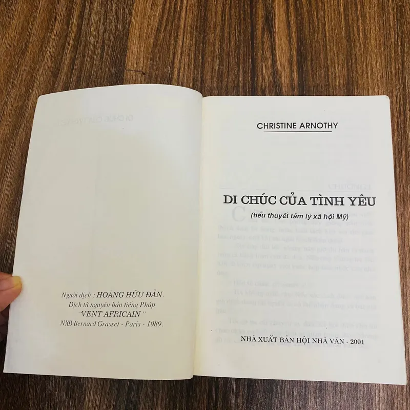Di chúc của tình yêu - Christine Arnothy#HATRA 1059154