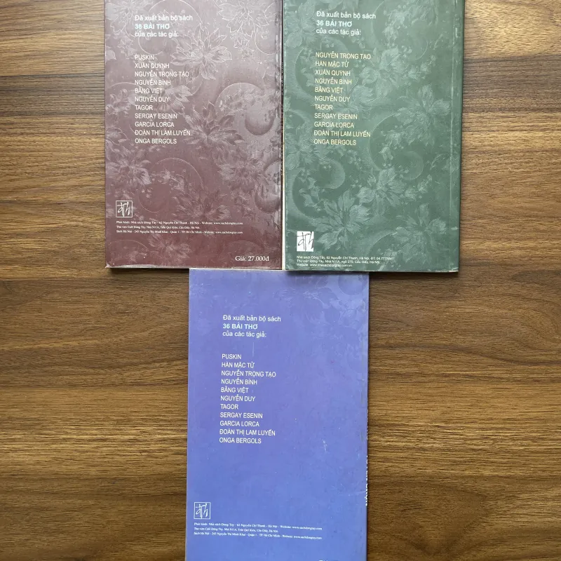 Combo 3 cuốn 36 bài thơ 976751