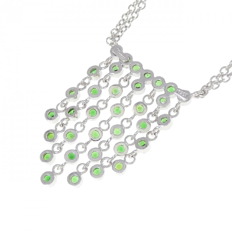 Dây chuyền Garnet Xanh 750WG 0.89CT - Hàng hiệu Chính hãng 859488