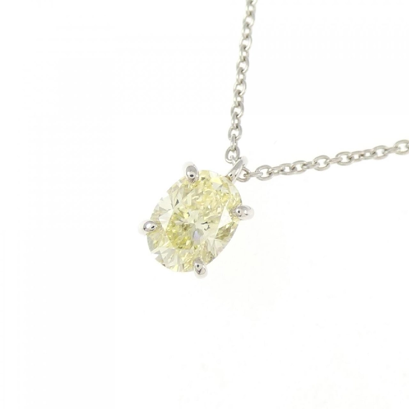 Dây chuyền kim cương PT900/PT850 0.575CT FLY VVS2 cắt oval - Hàng hiệu chính hãng 875636