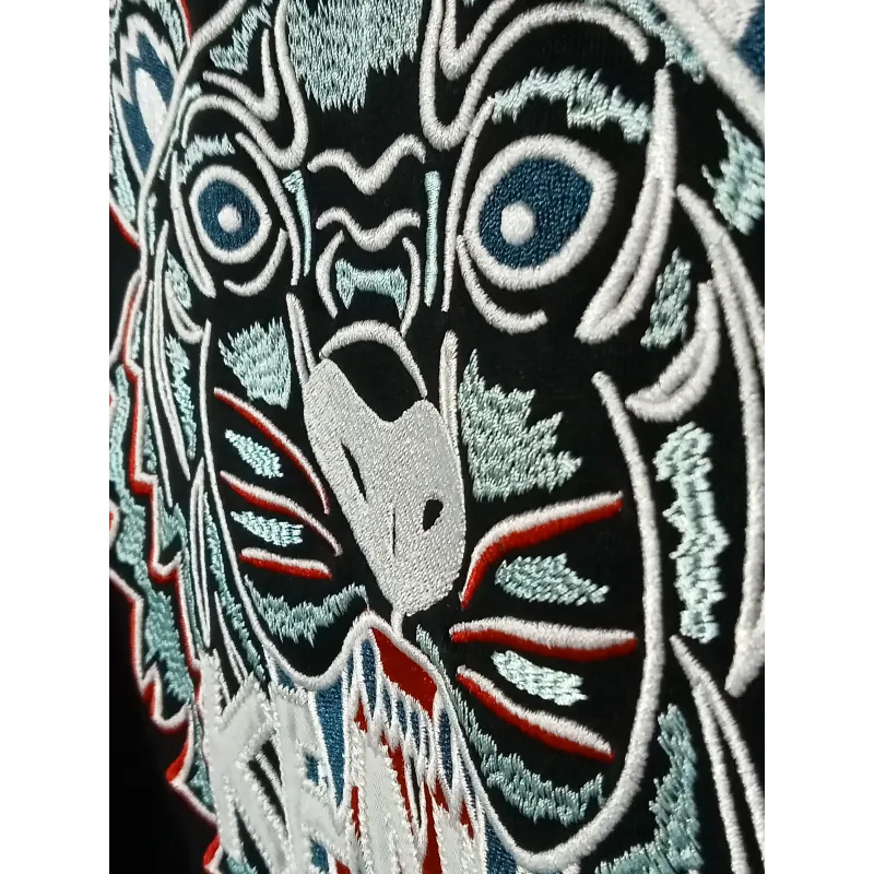 Áo len Kenzo chui đầu thêu logo đầu hổ màu đen 719780