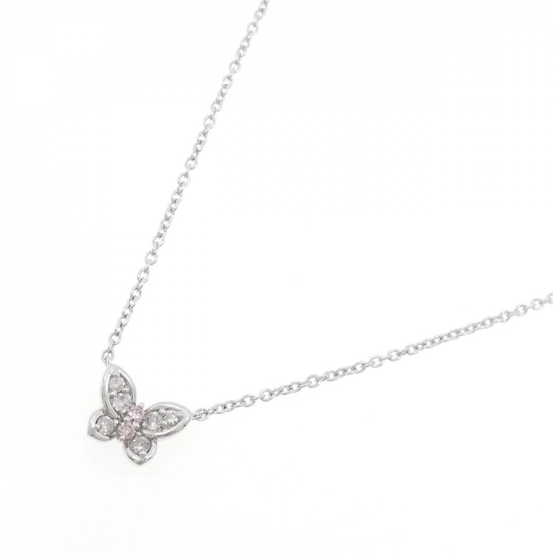 Dây chuyền kim cương hồng PT900/PT850 hình bướm 0.06CT - Hàng hiệu chính hãng 862971