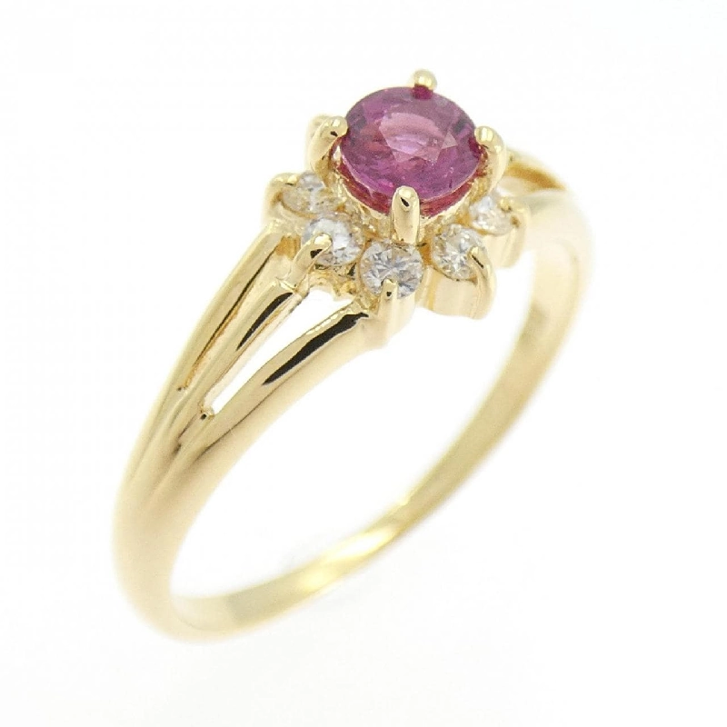 K18YG Nhẫn Ruby - Hàng hiệu Chính hãng 854254