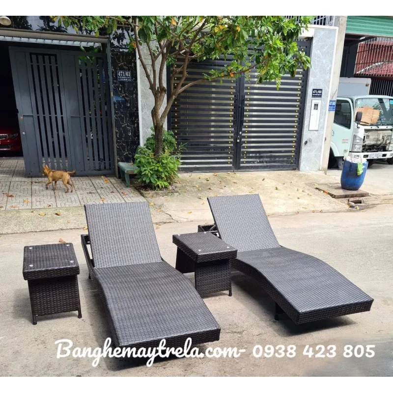 Ghế hồ bơi tắm nắng mây nhựa 723112