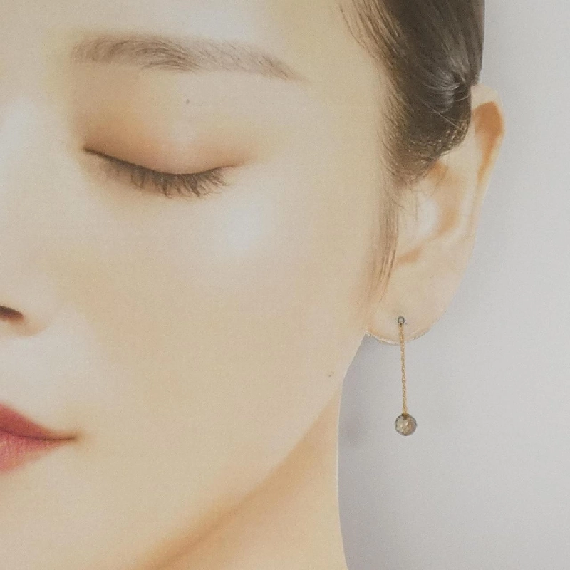 K18PG Đá quý khói Bông tai - Hàng hiệu Authentic 866210