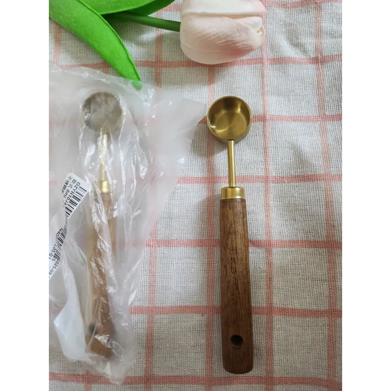Conopery Muỗng Đo Lường Bằng Thép Không Gỉ Tay Cầm Bằng Gỗ - 1tsp = 5ml 577810