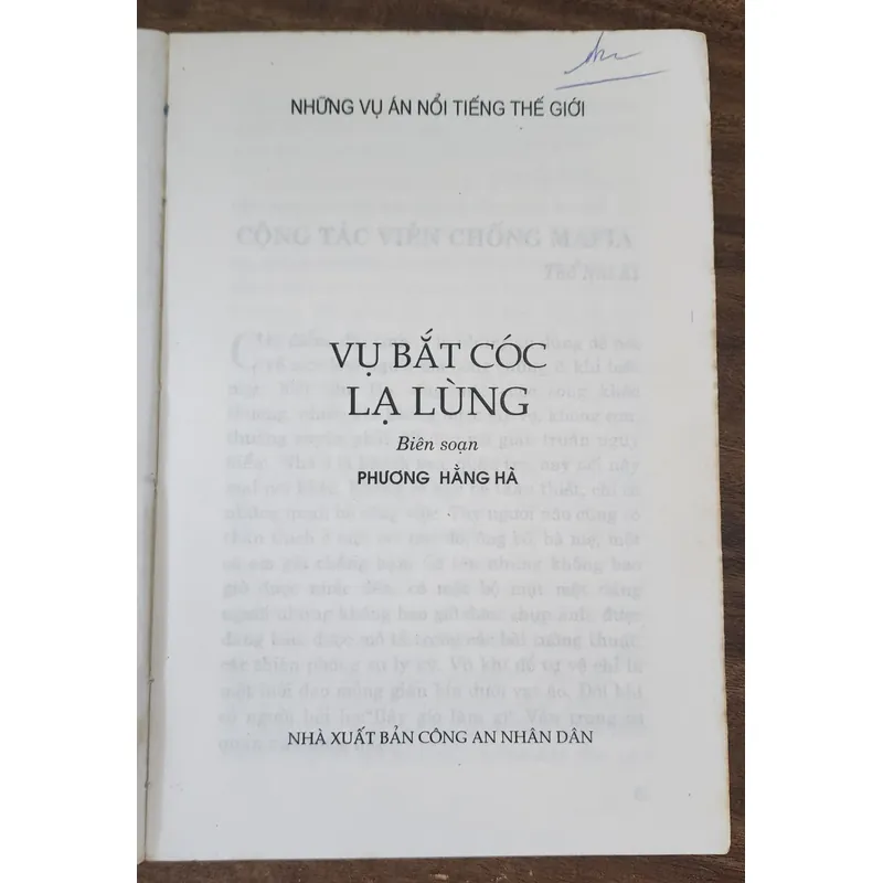 VỤ BẮT CÓC LẠ LÙNG (Cộng tác viên chống mafia...) 720631