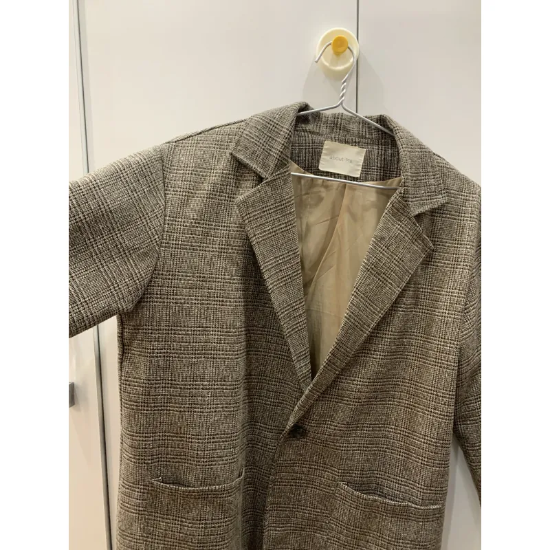 Áo blazer kẻ nâu 757414