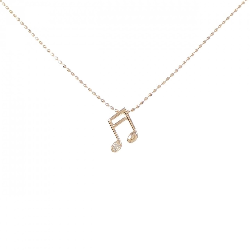 K18PG Nốt nhạc Dây chuyền kim cương 0.01CT - Hàng hiệu Chính hãng 861175