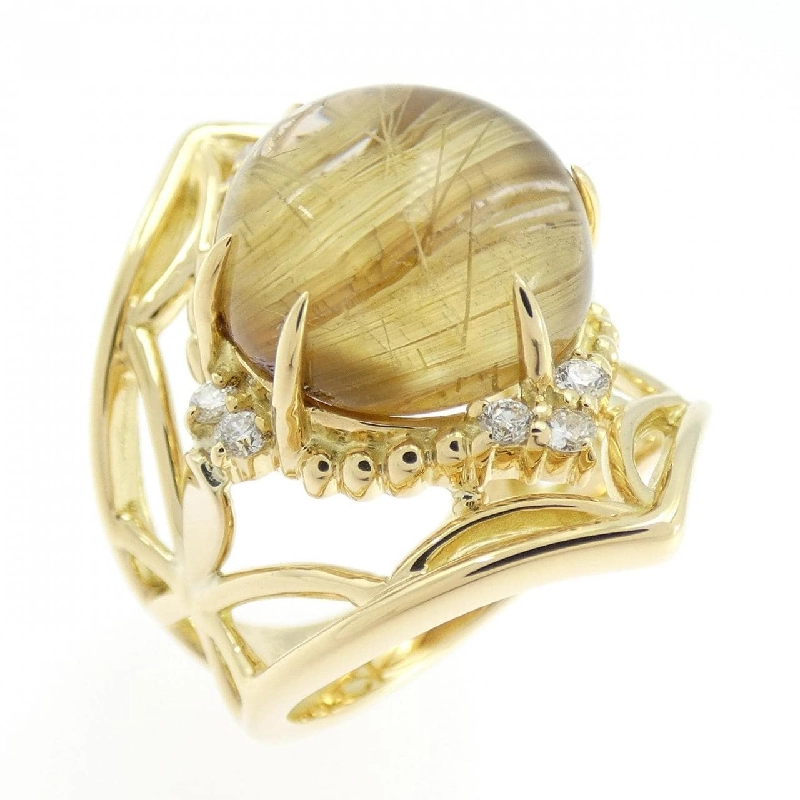 Nhẫn thạch anh rutile K18YG 10.17CT - Hàng hiệu chính hãng 853951