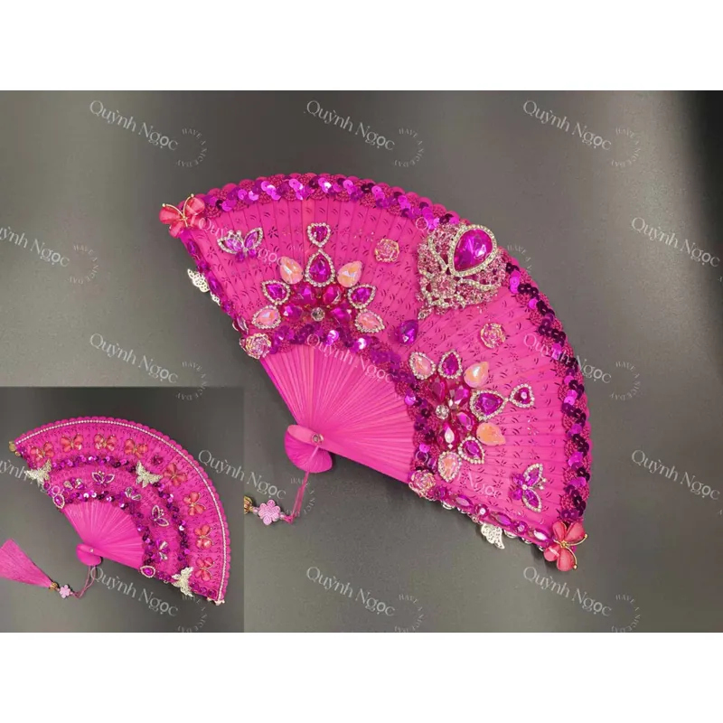 Quạt Đính Đá Hầu Đồng 2 Mặt 612531