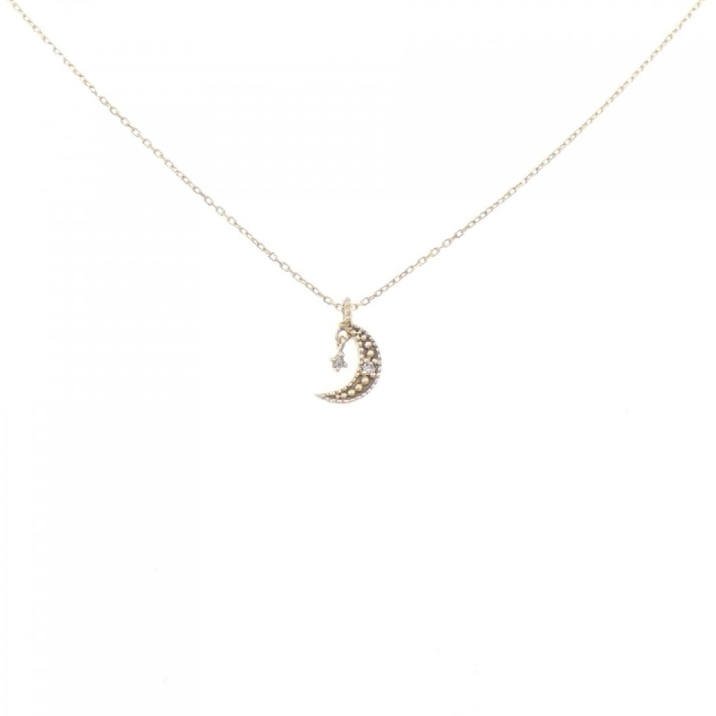 K10YG Mặt dây chuyền kim cương hình trăng 0.01CT - Hàng hiệu Chính hãng 857587