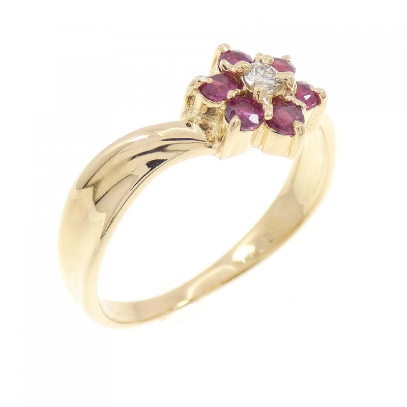 Nhẫn Ruby Hoa K18YG 0.23CT - Hàng hiệu Chính hãng 853039