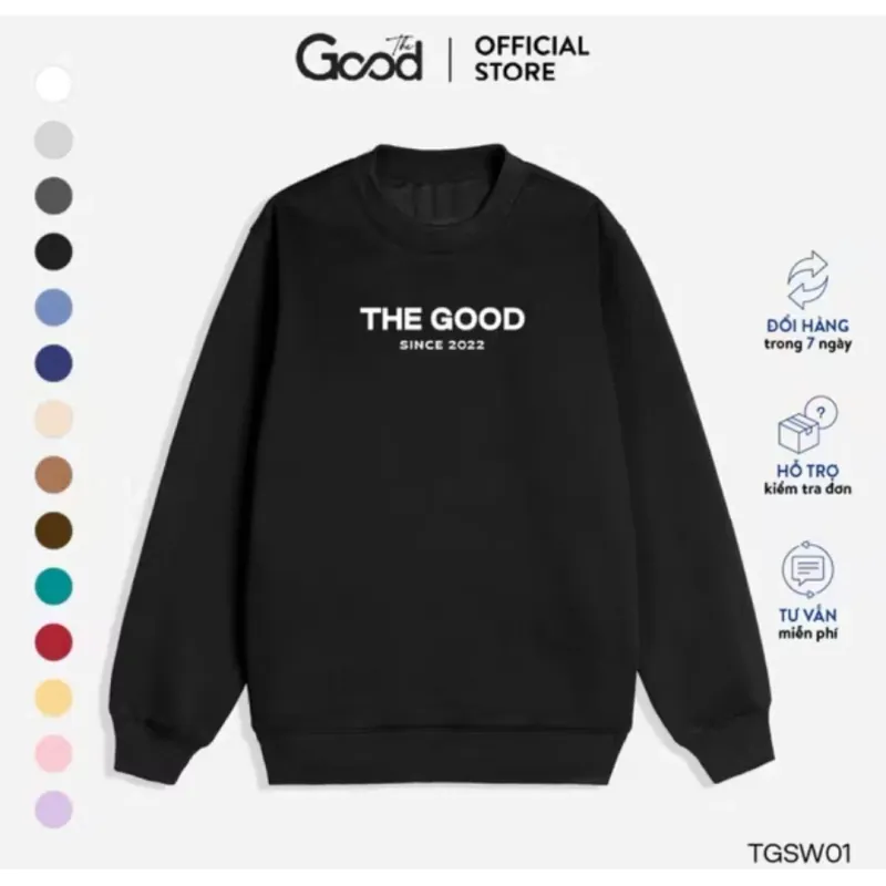 ÁO SWEATER THE GOOD - MÀU ĐEN - SIZE M 739877