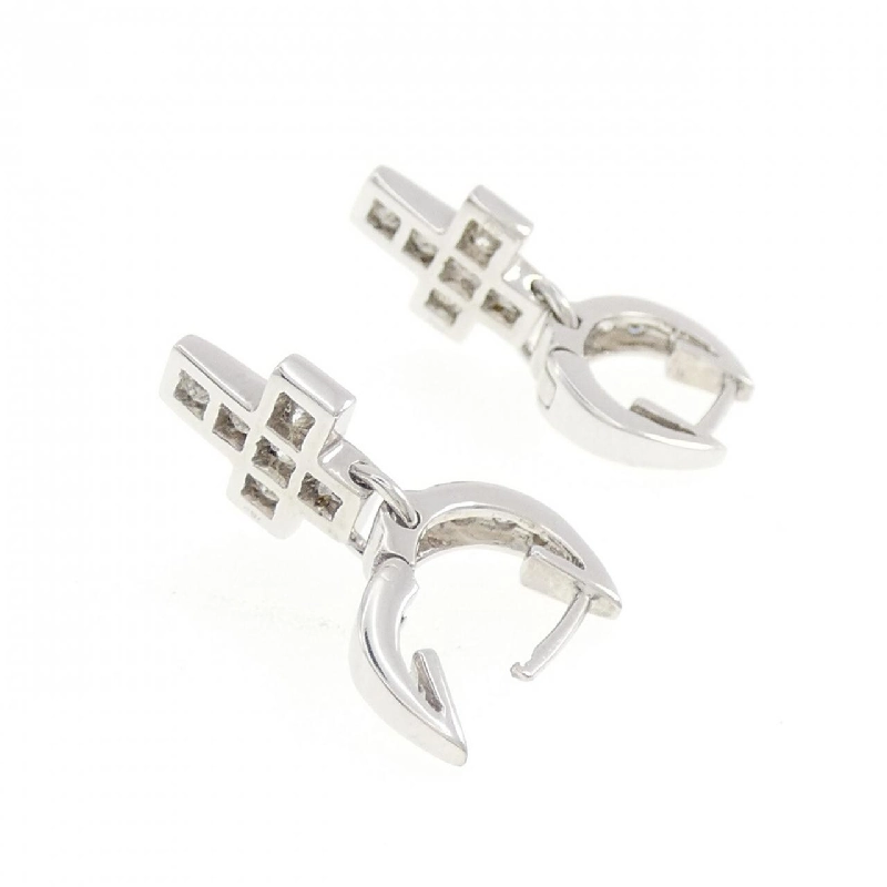 Bông tai kim cương 18KWG - Hàng hiệu Authentic 870988