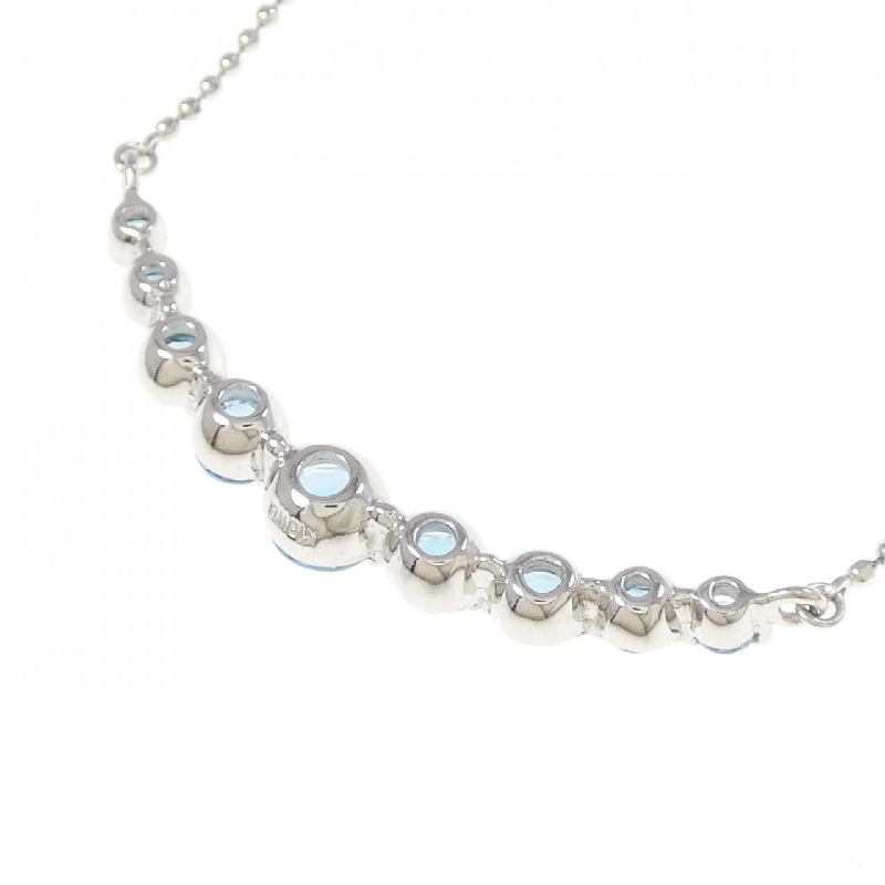 K18WG Blue Topaz Necklace - Hàng hiệu Authentic 858783