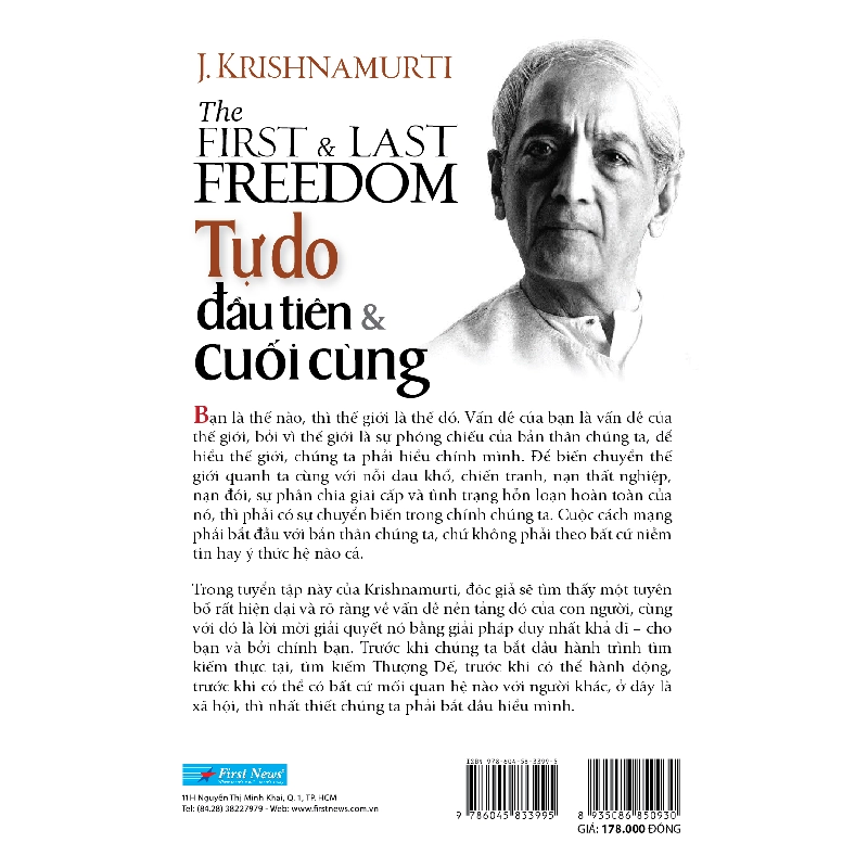 Tự Do Đầu Tiên Và Cuối Cùng - J. Krishnamurti 293329