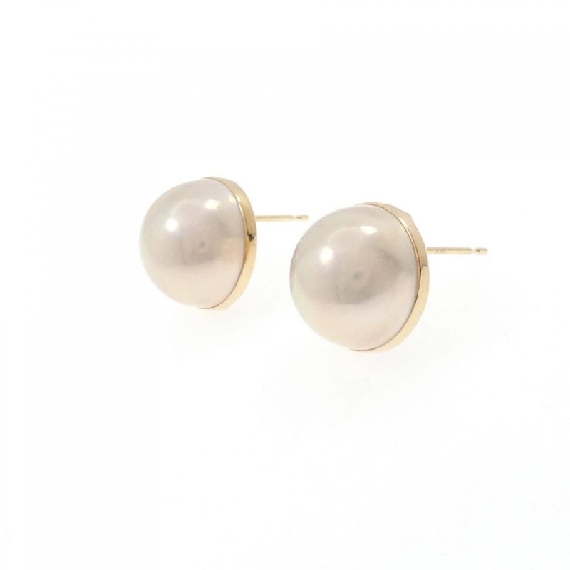 K18YG Mabe Pearl Earrings - Hàng hiệu Authentic 862884