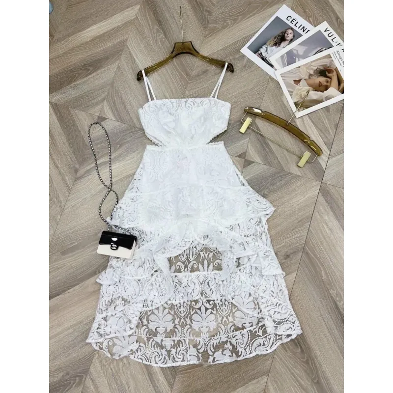 Váy đầm xẻ cao phối ren họa tiết cao cấp size M 1024400