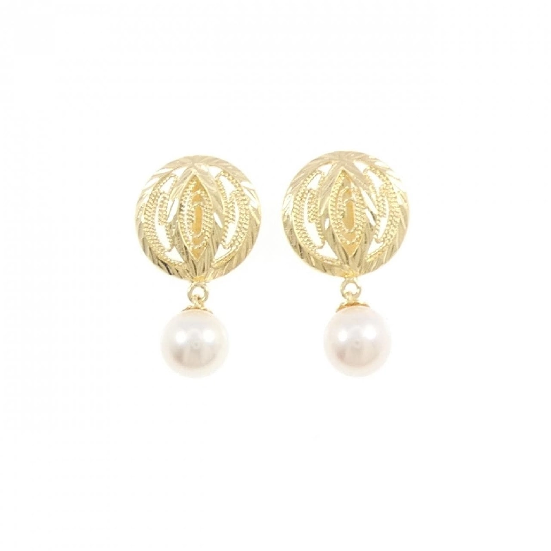 K18YG Bông tai ngọc trai Akoya 6.8mm - Hàng hiệu Chính hãng 870520