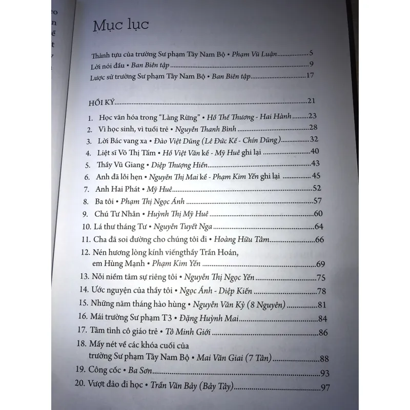 Tập hồi ký Trường Sư phạm Tây Nam Bộ - Dấu ấn cả đởi tôi 708211
