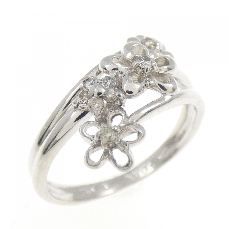 Nhẫn kim cương hoa K10WG 0.06CT - Hàng hiệu Authentic 845779