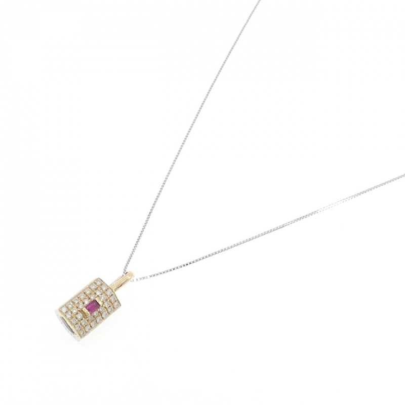 K18YG/K18WG Dây chuyền ruby 0.13CT - Hàng hiệu Chính hãng 857685