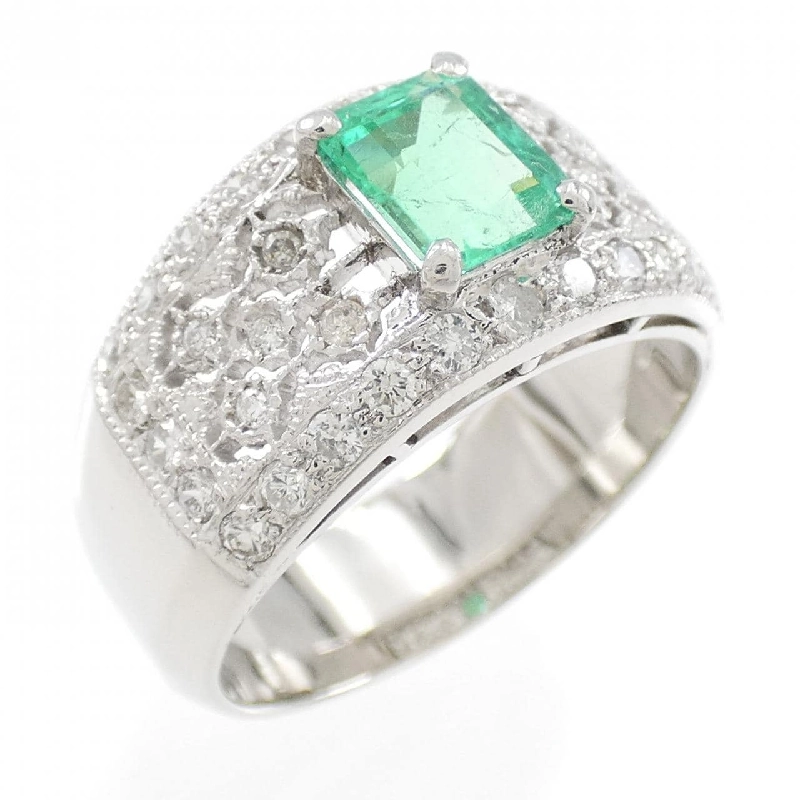 Nhẫn Emerald PT900 0.915CT - Hàng hiệu Chính hãng 849724