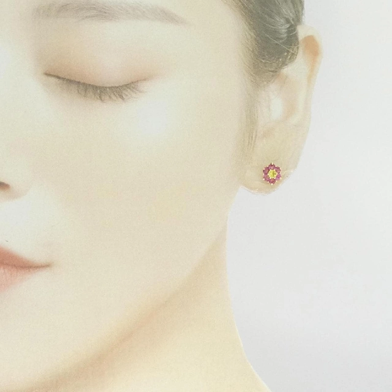 K10PG Bông tai Sapphire Hoa 0.26CT - Hàng hiệu Chính hãng 875496