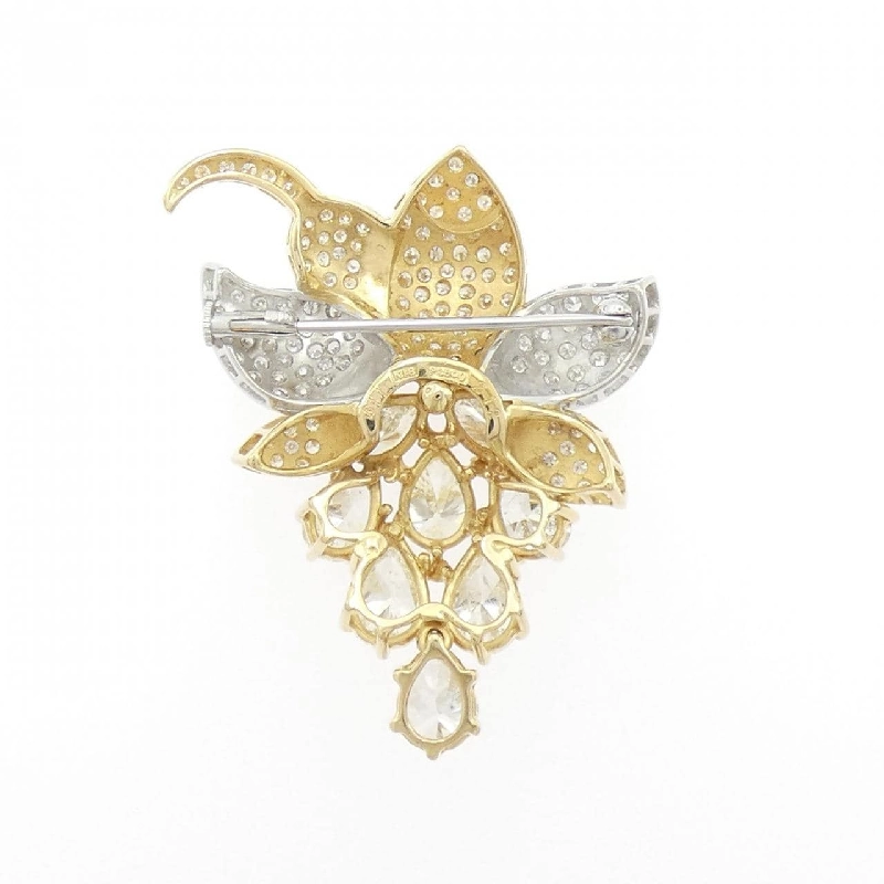 K18YG/PT900 Kim cương Brooch 6.11CT - Hàng hiệu Chính hãng 873444