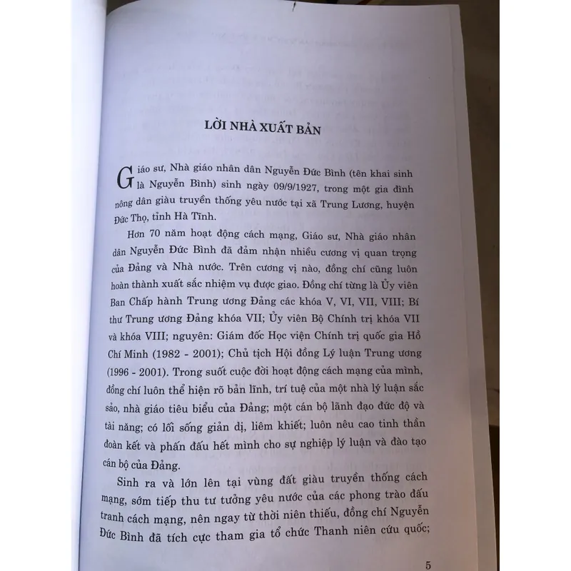 Giáo sư - Nhà giáo nhân dân Nguyễn Đức Bình 712388