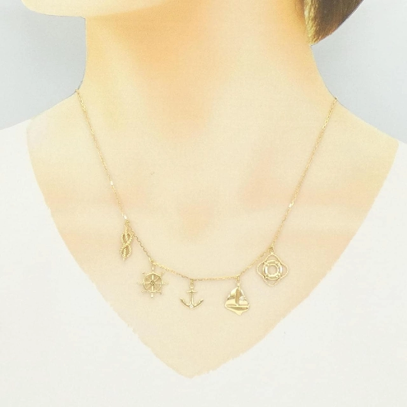 K18YG Dây chuyền kim cương - Hàng hiệu Authentic 864171