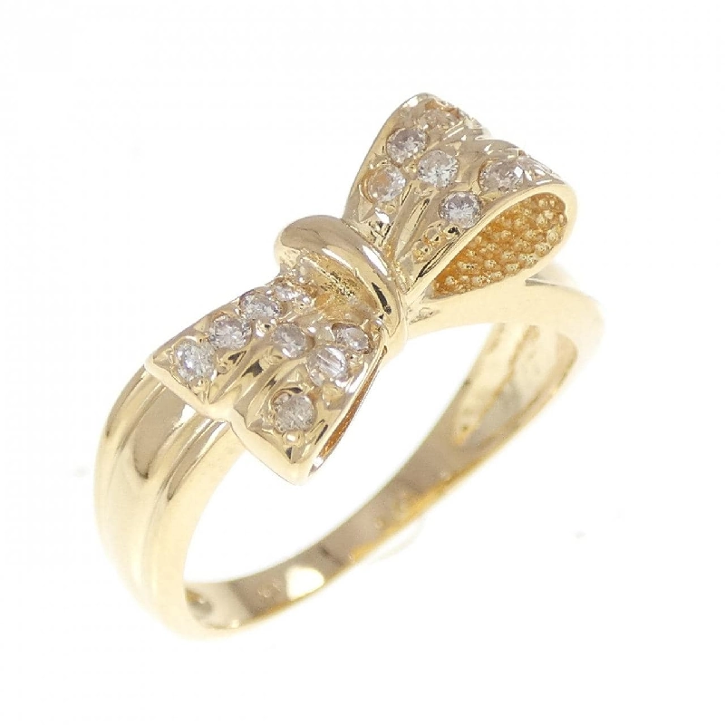 Nhẫn kim cương hình ruy băng K18YG 0.15CT - Hàng hiệu Chính hãng 854092