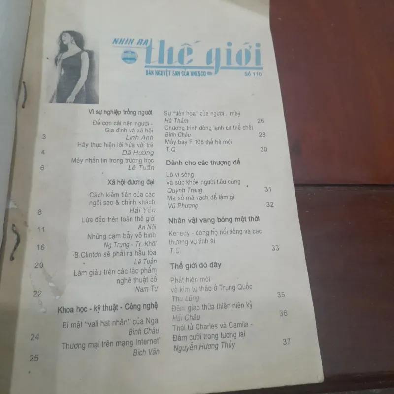 Bán nguyệt san của Unesco - NHÌN RA THẾ GIỚI số 110 791161