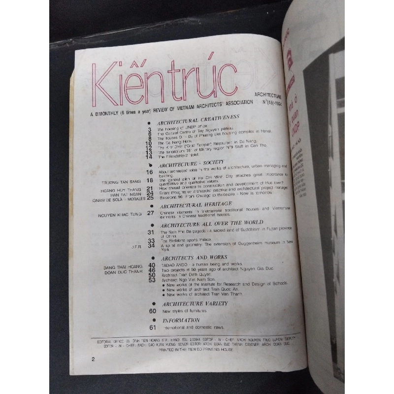 Kiến trúc 1 mới 70% ố có chữ ký trang đầu HCM1008 TẠP CHÍ, THIẾT KẾ, THỜI TRANG 924296