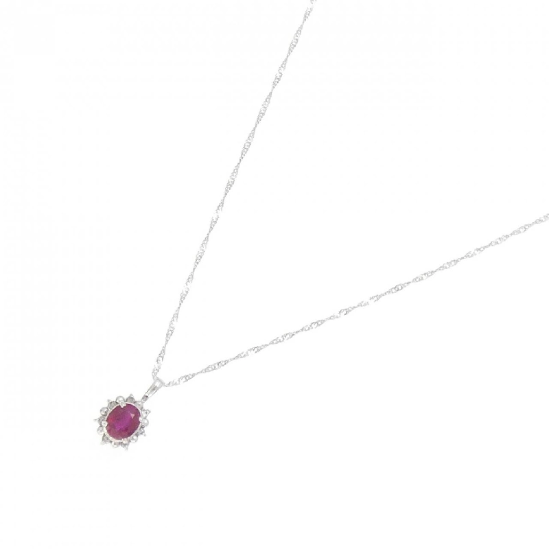K18WG/750WG Dây chuyền ruby 0.40CT - Hàng hiệu Chính hãng 861557