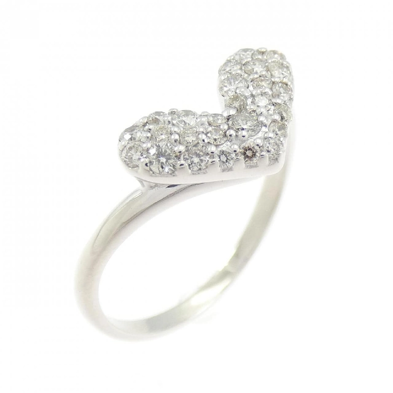 Nhẫn kim cương pavé hình trái tim K10WG 0.30CT - Hàng hiệu chính hãng 849056