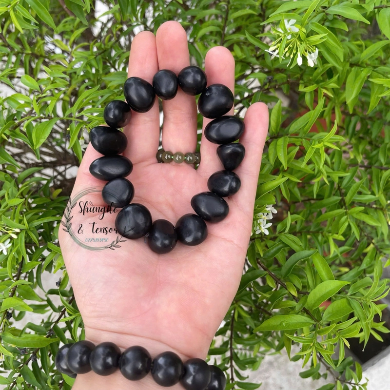 Vòng tay đá Shungite thô 315731