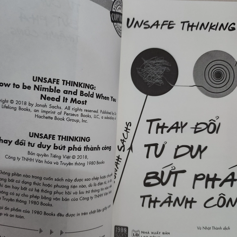 Sách Thay đổi tư duy bứt phá thành công của Jonah Sachs mới 95% 509392