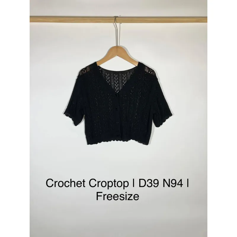 Áo Len Móc Màu Đen Fit < 60Kg 798908