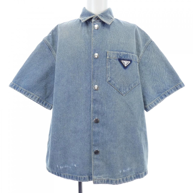 Áo sơ mi ngắn tay PRADA GEC067 S212 1ZAB - Hàng hiệu Authentic 892696