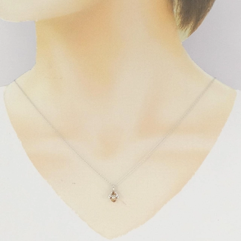 K18WG/K18PG Dây chuyền kim cương 0.09CT - Hàng hiệu Chính hãng 863234